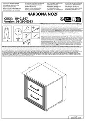 trendteam NARBONA NO2F UP 01367 Instructions D'assemblage