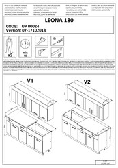 trendteam LEONA 180 UP 00024 Instructions D'assemblage