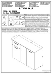 trendteam RITMO 3K1F UP 00624 Instructions D'assemblage