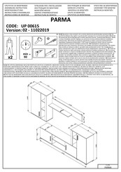 trendteam PARMA UP 00615 Instructions D'assemblage