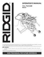 RIDGID R4010 Manuel D'utilisation