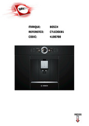 Bosch CT 636 LE Serie CTL 636E Serie Mode D'emploi