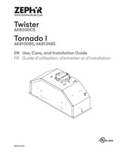 Zephyr Tornado I AK8134BS Guide D'utilisation, D'entretien Et D'installation