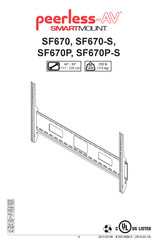 peerless-AV SMARTMOUNT SF670 Mode D'emploi