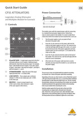 Behringer CP35 Guide De Démarrage Rapide