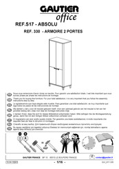 Gautier Office 330 Instructions De Montage