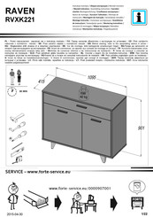 Forte RAVEN RVXK221 Notice De Montage