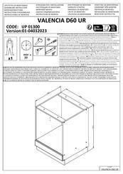 Dedeman VALENCIA D60 UR UP 01300 Instructions D'assemblage