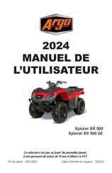 Argo Xplorer XR 500 2024 Manuel De L'utilisateur