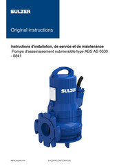 Sulzer ABS AS 0630 Instructions D'installation, De Service Et De Maintenance
