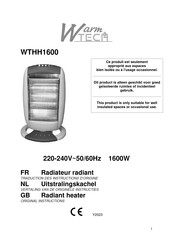 Warm Tech WTHH1600 Traduction Des Instructions D'origine