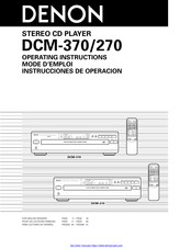 Denon DCM-370 Mode D'emploi