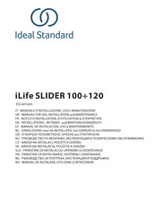 Ideal Standard iLife SLIDER 120 Notice D'installation, D'utilisation Et D'entretien