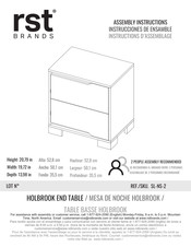 rst brands HOLBROOK SL-NS-2 Instructions D'assemblage