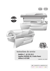 ergoline PASSION 40/3 Turbo Power Instructions De Service