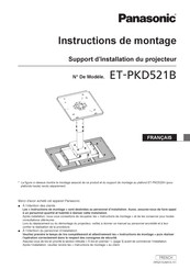 Panasonic ET-PKD521B Instructions De Montage