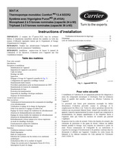 Carrier Comfort 50VT-K Instructions D'installation