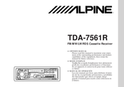 Alpine TDA-7561R Mode D'emploi