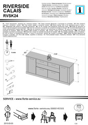 Forte RIVERSIDE CALAIS RVSK24 Notice De Montage