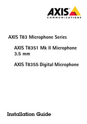 Axis T83 Série Guide D'installation