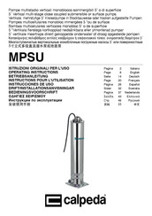 Calpeda MPSU Serie Instructions Pour L'utilisation