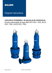 Sulzer ABS XFP CH 500U Instructions D'installation, De Service Et De Maintenance