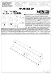 Forma Ideale MAYENNE ZP UP01424 Instructions D'assemblage