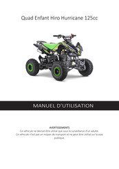 Apollo Quad Enfant Hiro Hurricane 125cc Manuel D'utilisation