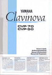 Yamaha Clavinova CVP-50 Manuel D'instructions