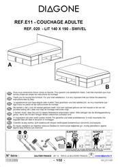 Diagone COUCHAGE ADULTE E11 020 Instructions De Montage