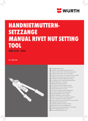 Würth HES 510-OZS Traduction Des Instructions De Service D'origine