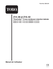 Toro TimeCutter Z Série Manuel De L'utilisateur