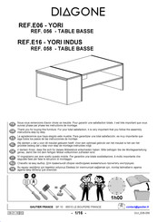 Diagone YORI E06 056 Instructions De Montage