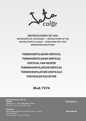 Jata calor TV74 Instructions D'usage