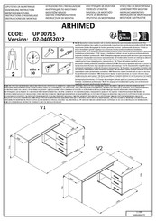 Dedeman ARHIMED UP 00715 Instructions D'assemblage