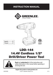Greenlee LDD-144 Manuel D'instructions