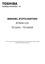 Toshiba TD-Q493E Manuel D'utilisation