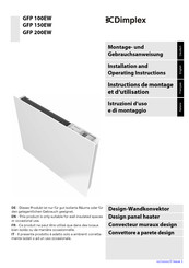 Dimplex GFP 100EW Instructions De Montage Et D'utilisation