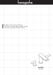 Hansgrohe PuraVida 15073 1 Série Instructions De Montage / Mode D'emploi / Garantie