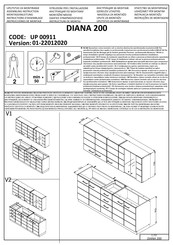 Dedeman DIANA 200 UP 00911 Instructions D'assemblage