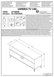 Forma Ideale UMBRIA TV 140 UP 00908 Instructions D'assemblage