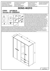 Dedeman DENIS 4K2FO UP 00619 Instructions D'assemblage