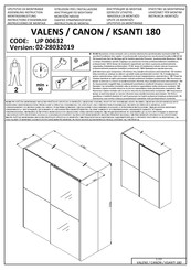 Dedeman VALENS 180 UP 00632 Instructions D'assemblage