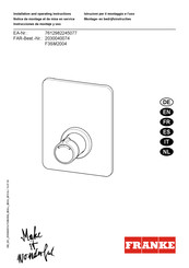 Franke F3S-MIX F3SM2004 Notice De Montage Et De Mise En Service