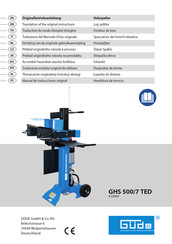 Güde GHS 500/7 TED Traduction Du Mode D'emploi D'origine