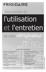 Frigidaire FPBS2777RF6 Tout À Propos De L'utilisation Et L'entretien