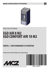 MCZ EGO AIR 8 M2 Manuel D'installation Et D'utilisation