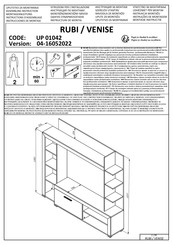 sconto RUBI UP 01042 Instructions D'assemblage