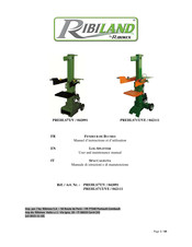 Ribimex Ribiland PREHLS71T/VE Manuel D'instructions Et D'utilisation