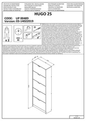 Dedeman HUGO 25 UP 00489 Instructions D'assemblage